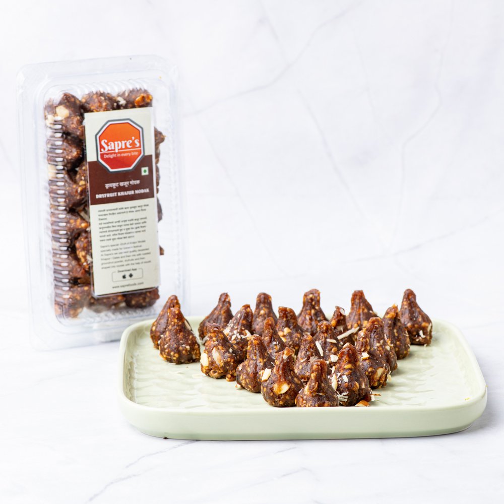 Dryfruit Khajur Modak / ड्रायफ्रूट खजूर मोदक (21 pcs / 180 gms)