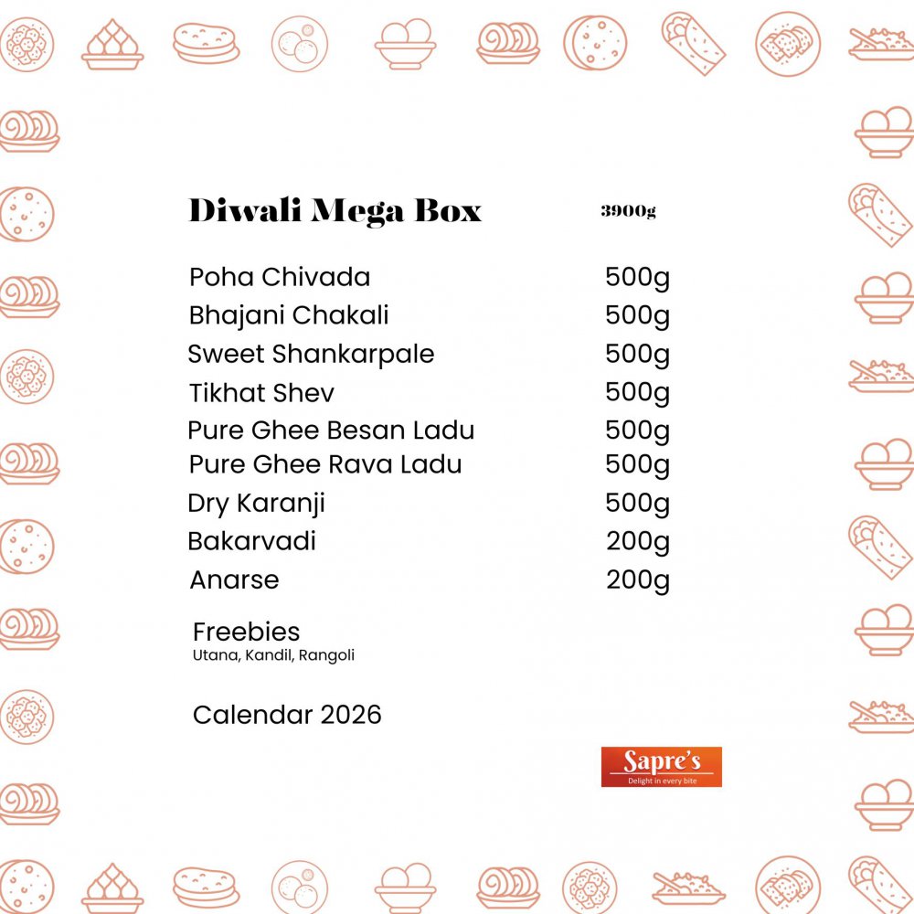 Diwali Faral Mega Box (9-in -1) | 4 kg | USA/Canada